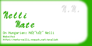 nelli mate business card